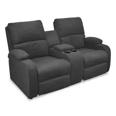 MICA - Sofá Reclinable Moderno 2 Puestos en Microfibra Push Arm New Rest 163 X 95 X 92 cm