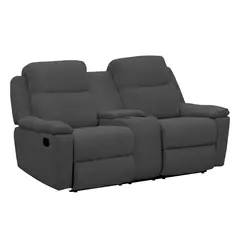 MICA - Sofá Reclinable Moderno 2 Puestos en Microfibra Mecánico Marsella 185 X 100 X 100 cm