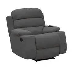 MICA - Silla Reclinable Moderna 1 Puesto en Microfibra Mecánica con Vibromasaje Houston 90 X 100 X 80 cm
