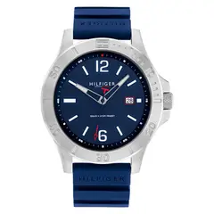 TOMMY HILFIGER - Reloj para Hombre 1791991 . Reloj Análogo Silicona Azul