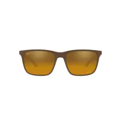 RAY BAN - Gafas de sol RB4385 para Hombre . Marco Matte Brown Lente Brown Mirror Gold Polar