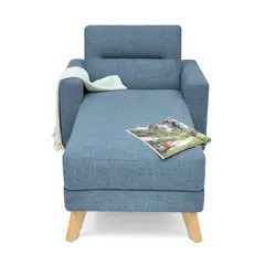 MICA - Poltrona Moderna Tela Atenas 83 x 85 x 167 cm - Mueble