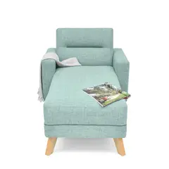 MICA - Poltrona Moderna Tela Atenas 83 x 85 x 167 cm - Mueble