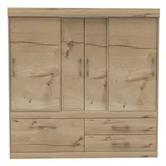 RTA MUEBLES - Closet Moderno en Aglomerado MDP 3 Puertas 2 Cajones 180 x 180 x 49 cm RTA Design - Mueble