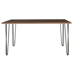 RTA MUEBLES - Mesa de Comedor Moderna para 6 Puestos en Aglomerado MDP Rectangular