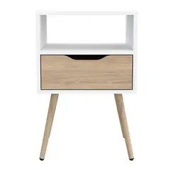 RTA MUEBLES - Mesa de noche MDP 40 x 63 x 35 cm