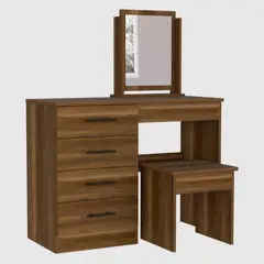 RTA MUEBLES - Tocador Moderno con Espejo 100 x 176 x 42 cm - Mueble