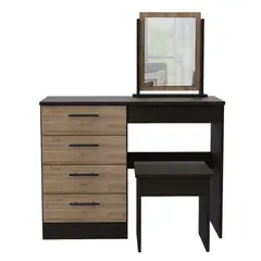 RTA MUEBLES - Tocador Moderno con Espejo 100 x 176 x 42 cm - Mueble