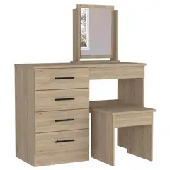 RTA MUEBLES - Tocador Moderno con Espejo 100 x 176 x 42 cm - Mueble