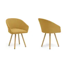VENECIA - Silla de Comedor Moderna en Tela Morado (Incluye 1 Silla)