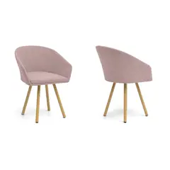 VENECIA - Silla de Comedor Moderna en Tela Morado (Incluye 1 Silla)