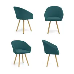 VENECIA - Silla de Comedor Moderna en Tela (Incluye 4 Sillas)
