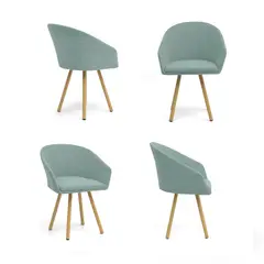 VENECIA - Silla de Comedor Moderna en Tela (Incluye 4 Sillas)