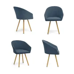 VENECIA - Silla de Comedor Moderna en Tela (Incluye 4 Sillas)