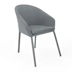 MICA - Silla de Comedor Moderna en Poliéster Gris (Incluye 1 Silla)