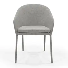 MICA - Silla de Comedor Moderna en Poliéster Gris (Incluye 1 Silla)