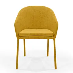 MICA - Silla de Comedor Moderna en Poliéster Gris (Incluye 1 Silla)