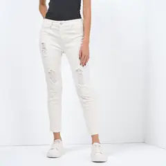 MOSSIMO - Jean Skinny Tiro alto de Algodón para Mujer