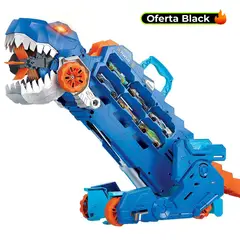 HOT WHEELS - Súper Remolque T-Rex Hot wheels, para niños a partir de los 4 años