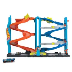 HOT WHEELS - Pista de carro Hot Wheels: Torre de carreras doble altura