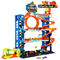 HOT WHEELS - Pista de carro Hot Wheels: Ultimate Garage. Incluye 2 carros