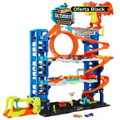 HOT WHEELS - Pista de carro Hot Wheels: Ultimate Garage. Incluye 2 carros