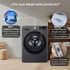 LG - Lavadora Secadora Eléctrica 12 kg WD12MVC5S6