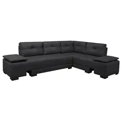AMOBLANDO - Sofá Cama Moderno en Microfibra 6 Puestos Sterimberg 274 x 84 x 77 cm