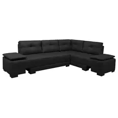 AMOBLANDO - Sofá Cama Moderno en Tela 6 Puestos Sterimberg 274 x 84 x 77 cm