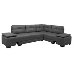 AMOBLANDO - Sofá Cama Moderno en Tela 6 Puestos Sterimerg 274 x 84 x 77 cm