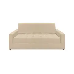 AMOBLANDO - Sofá Moderno en Microfibra 2 Puestos Alondra Beige 186 x 88 x 82 cm - Mueble