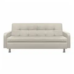 AMOBLANDO - Sofá Cama Moderno en Cuerina 3 Puestos Sophie 205 x 80 x 53 cm