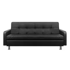 AMOBLANDO - Sofá Cama Moderno en Cuerina 3 Puestos Sophie 205 x 80 x 53 cm