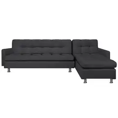 AMOBLANDO - Sofá Cama Moderno en Microfibra 3 Puestos Sophie 272 x 80 x 53 cm