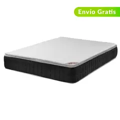 COLCHONES SPRING - Colchón con Base Cama Sencillo Firmeza Media Ortopédico con Pillow Resortado Orx Vital 100 x 190 cm + Protector