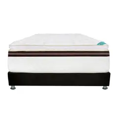 COLCHONES SPRING - Colchón con Base Cama Doble Firmeza Media Ortopédico con Pillow Resortado Advancem 140 x 190 cm Almohada + Protector
