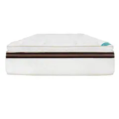 COLCHONES SPRING - Colchón Queen Firmeza Medio Resortes Pocket Advance 160 x 190 cm + Protector + Almohada