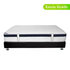 COLCHONES SPRING - Colchón con Base Cama Sencillo Firmeza Media Ortopédico con Pillow Resortado Exclusive 100 x 190 cm + Protector - 0% Interés a 3 Cuotas Pagando con tu CMR Banco Falabella