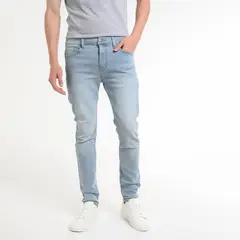 BEARCLIFF - Jean 5 Bolsillos para Hombre Super skinny Largo 32