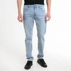 BEARCLIFF - Jean 5 Bolsillos Hombre Slim de Algodón Largo 32