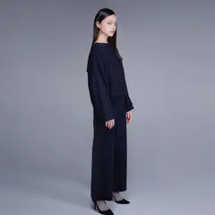BEMONOCROMO - Pantalón Wide Leg Mujer