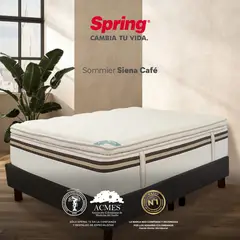 COLCHONES SPRING - Base Cama Tamaño Semidoble en Madera, 120 x 190 cm - 0% Interés a 3 Cuotas Pagando con tu CMR Banco Falabella