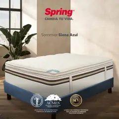 COLCHONES SPRING - Base Cama Tamaño Doble en Madera, 140 x 190 cm - 0% Interés a 3 Cuotas Pagando con tu CMR Banco Falabella