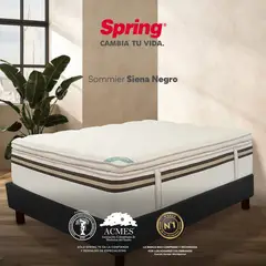 COLCHONES SPRING - Base Cama Tamaño Doble en Madera, 140 x 190 cm - 0% Interés a 3 Cuotas Pagando con tu CMR Banco Falabella