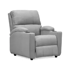 MICA - Silla Reclinable 1 puesto Microfibra Mecánica Alan 82 X 95 X 92 cm Gris