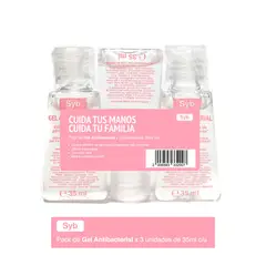 SYBILLA - Pack Gel Antibacterial con Aloe Vera x 3