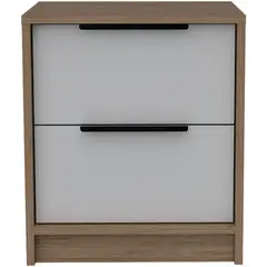 RTA MUEBLES - Mesa de Noche Moderna de 2 Cajones 48 x 41 x 365 cm
