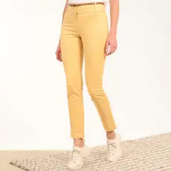 APOLOGY - Pantalón Slim Mujer Tiro medio Estampado