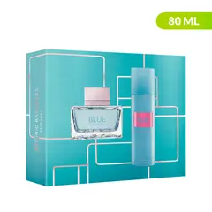 ANTONIO BANDERAS - Estuche Perfume Banderas Mujer Blue Seduction Wave 80ml EDT + Desodorante 150ml