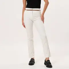 APOLOGY - Pantalón Slim Mujer Tiro medio Estampado